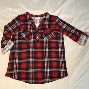 mySTYLE Plaid Long Sleeve Shirt